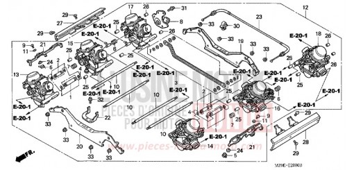 CARBURATEUR (ENS.) GL1500C1 de 2001
